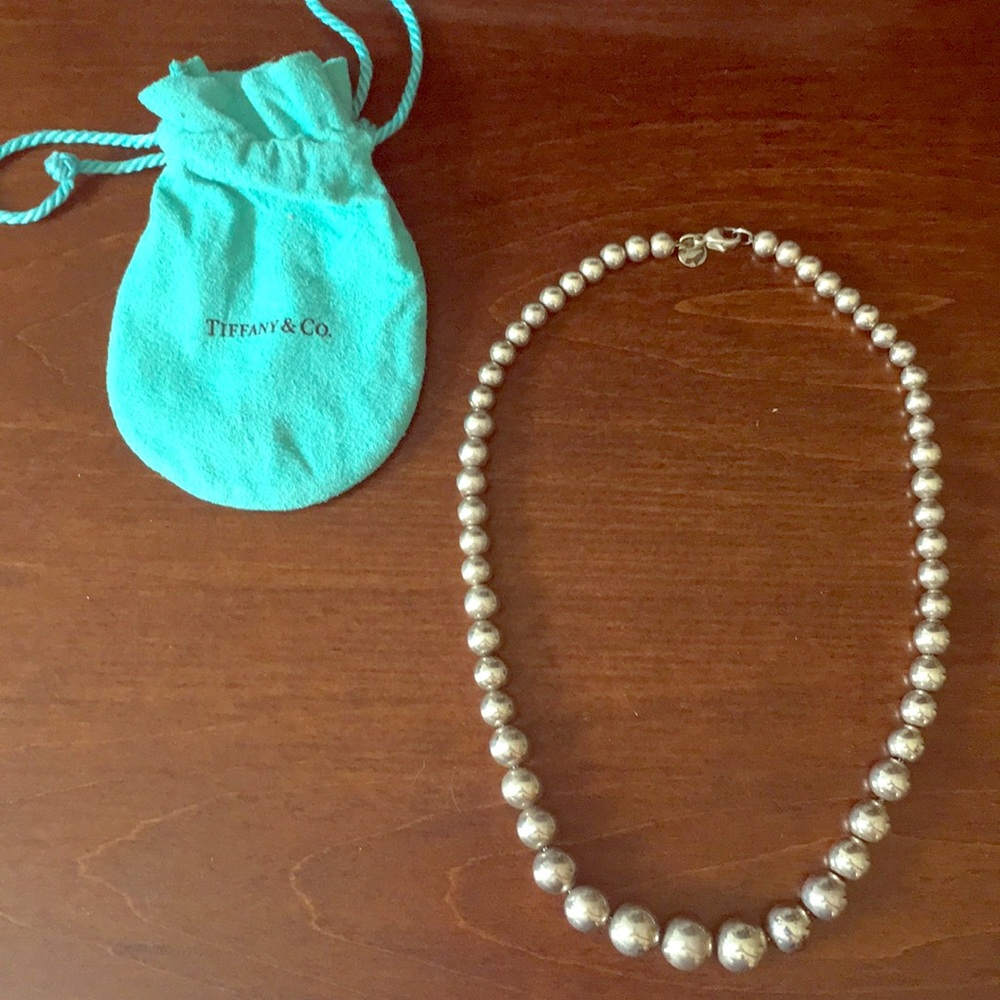Tiffany & Co graduated ball necklace